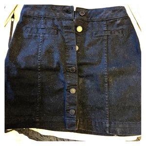Black button up skirt